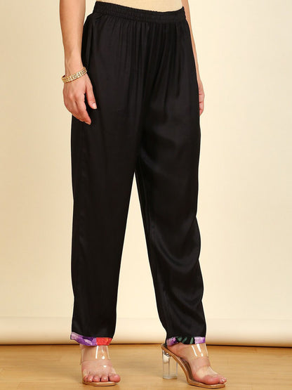 Dhiyona SO Women's Floral Printed Mirror Work Kurta with Trousers & With Dupatta