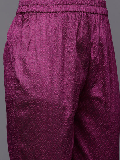 Dhiyona VA Women's Floral Yoke Design Regular Sequinned Kurta with Trousers & With Dupatta