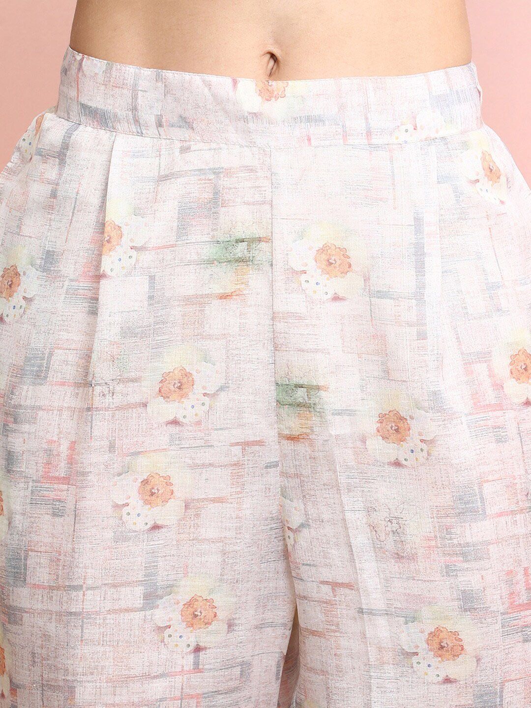 Dhiyona IE Printed & Embroidered Shirt With Trousers Co-Ords