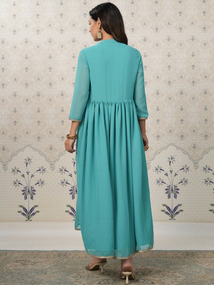 Dhiyona OD  Mandarin Collar A-Line Kurta
