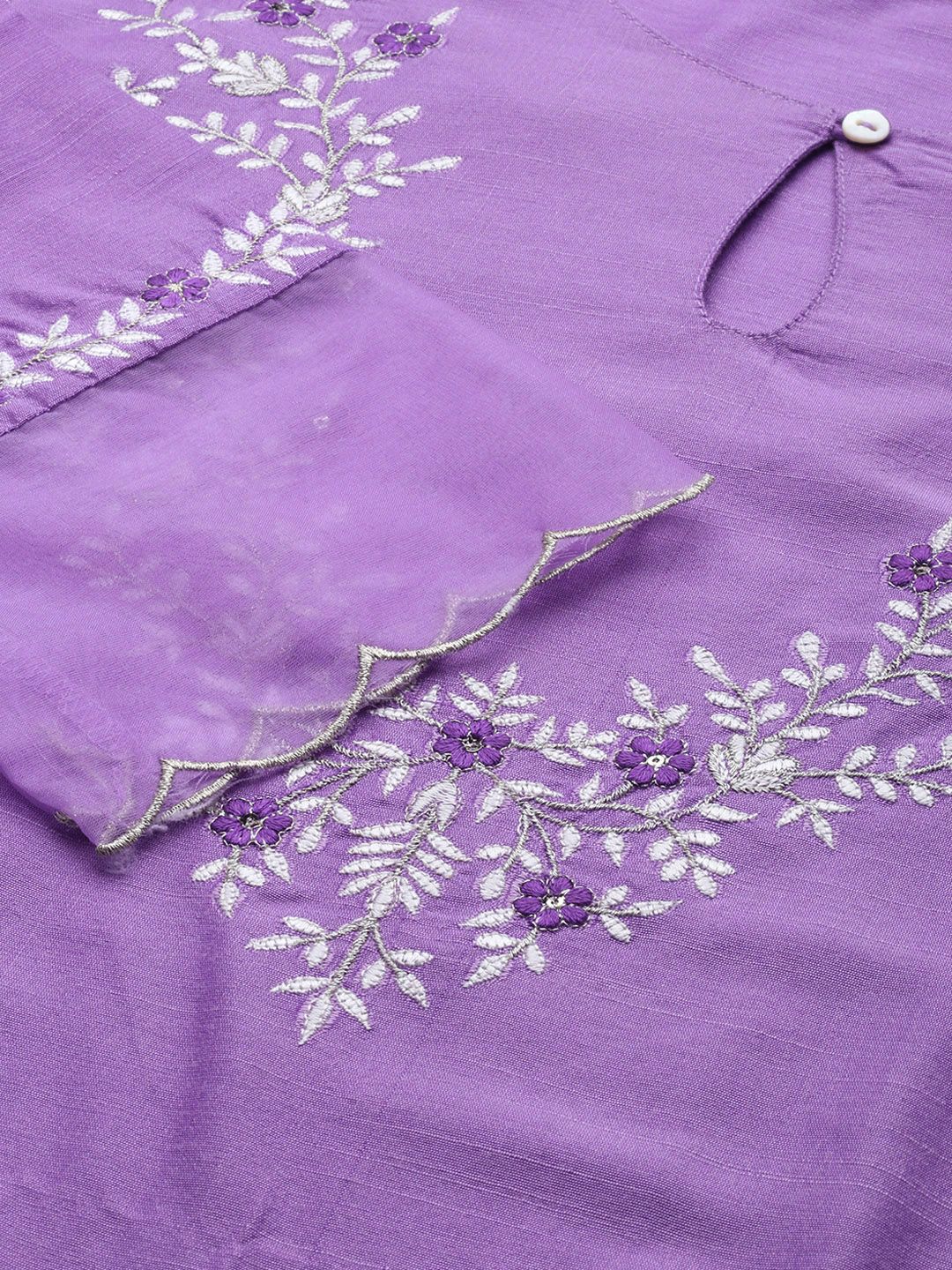 Dhiyona PD Women Floral Yoke Design Thread Work Jashn Kurta & Palazzos With Dupatta