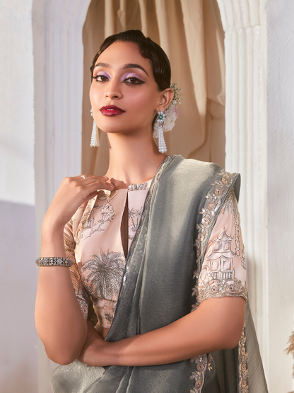 Dhiyona KM Women Grey Saree: Effortless Elegance For Every Occasion