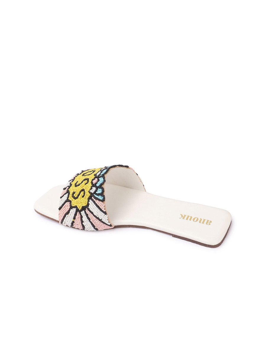 Dhiyona AK Women Embellished Ethnic Open Toe Flats