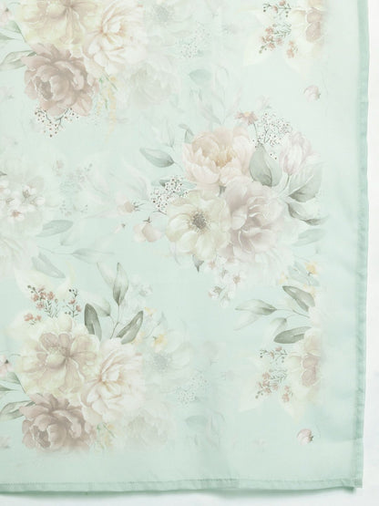 Floral Embroidered Kurta with Trousers & Dupatta