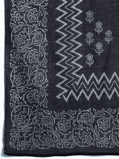 Dhiyona IE Women Ethnic Motifs Printed Regular Pure Cotton Kurta with Trousers & With Dupatta