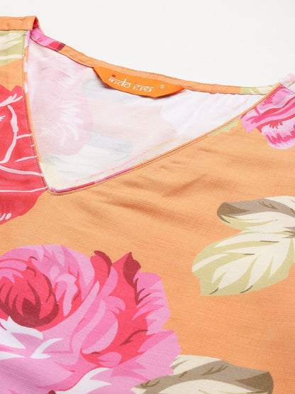 Floral Printed Regular Kurta with Trousers & Dupatta