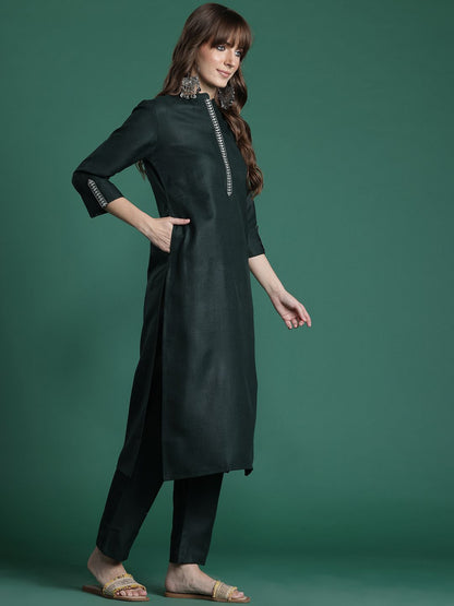 Women Ethnic Motifs Embroidered Kurta with Trousers & Dupatta