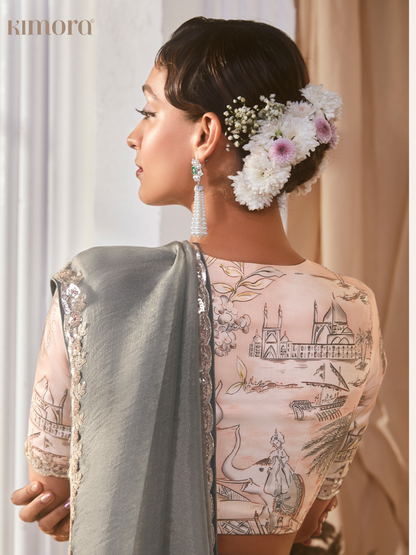 Dhiyona KM Women Grey Saree: Effortless Elegance For Every Occasion