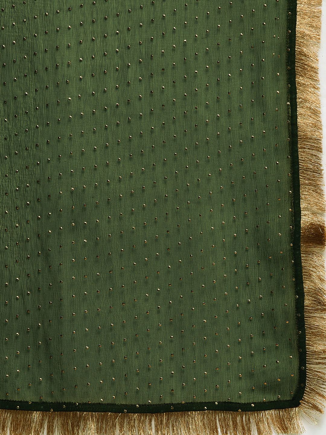 Dhiyona VA Women's Green Ethnic Motifs Yoke Design Kurta with Trousers & With Dupatta