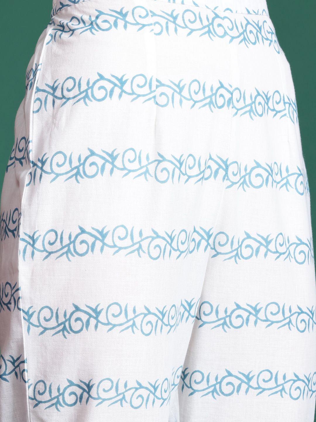 Dhiyona IE Floral Printed Pure Cotton Kurta With Trousers & Dupatta