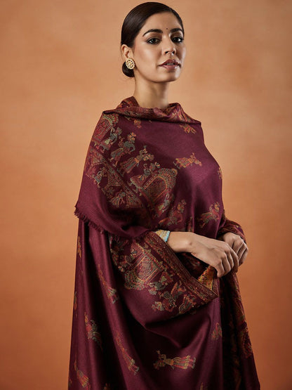 Dhiyona PA Pari Mahal Kaani Ethnic Motifs Woven Design Shawl