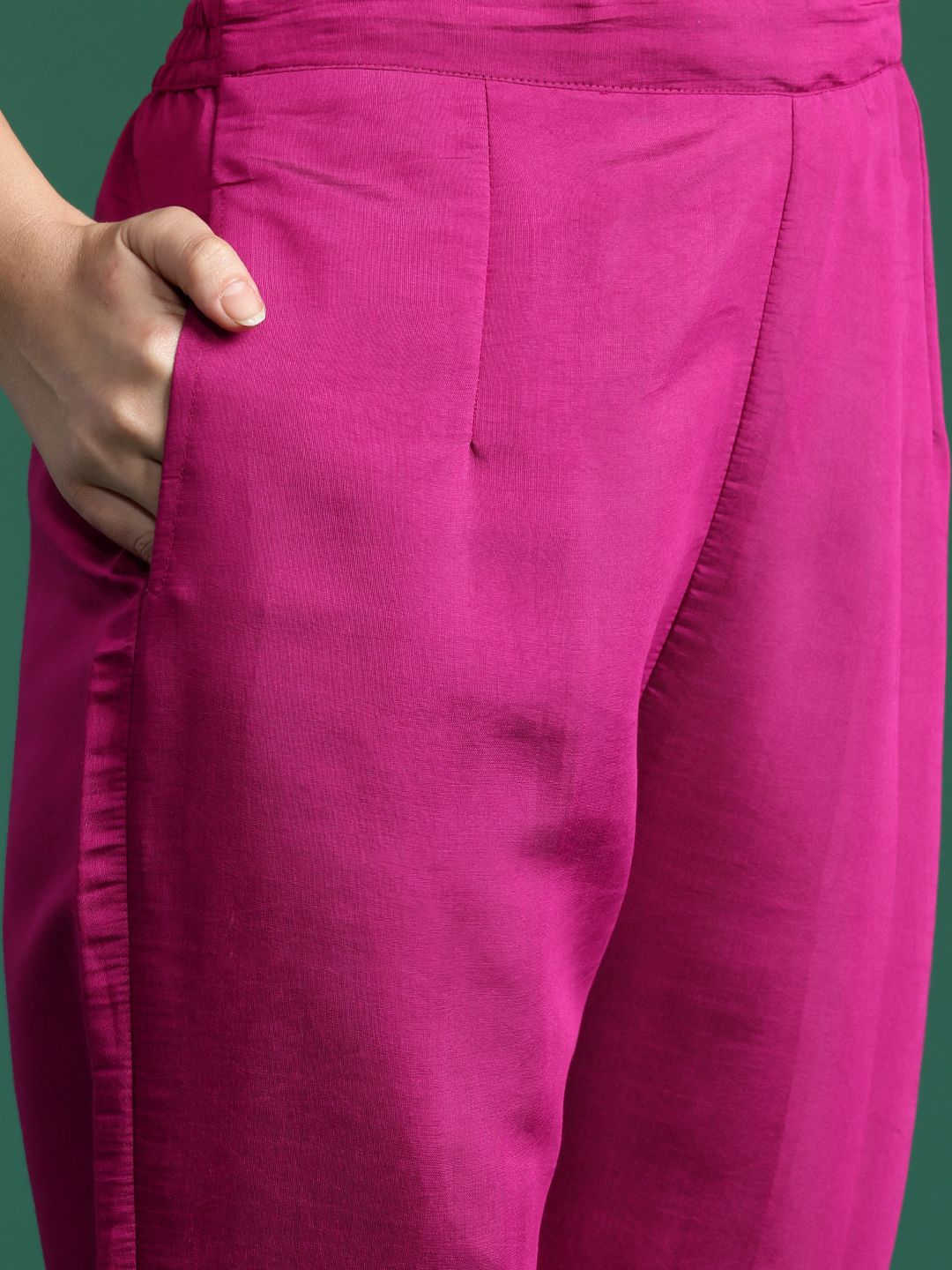 Dhiyona IE Women Ethnic Motifs Embroidered Regular Kurta with Trousers & With Dupatta