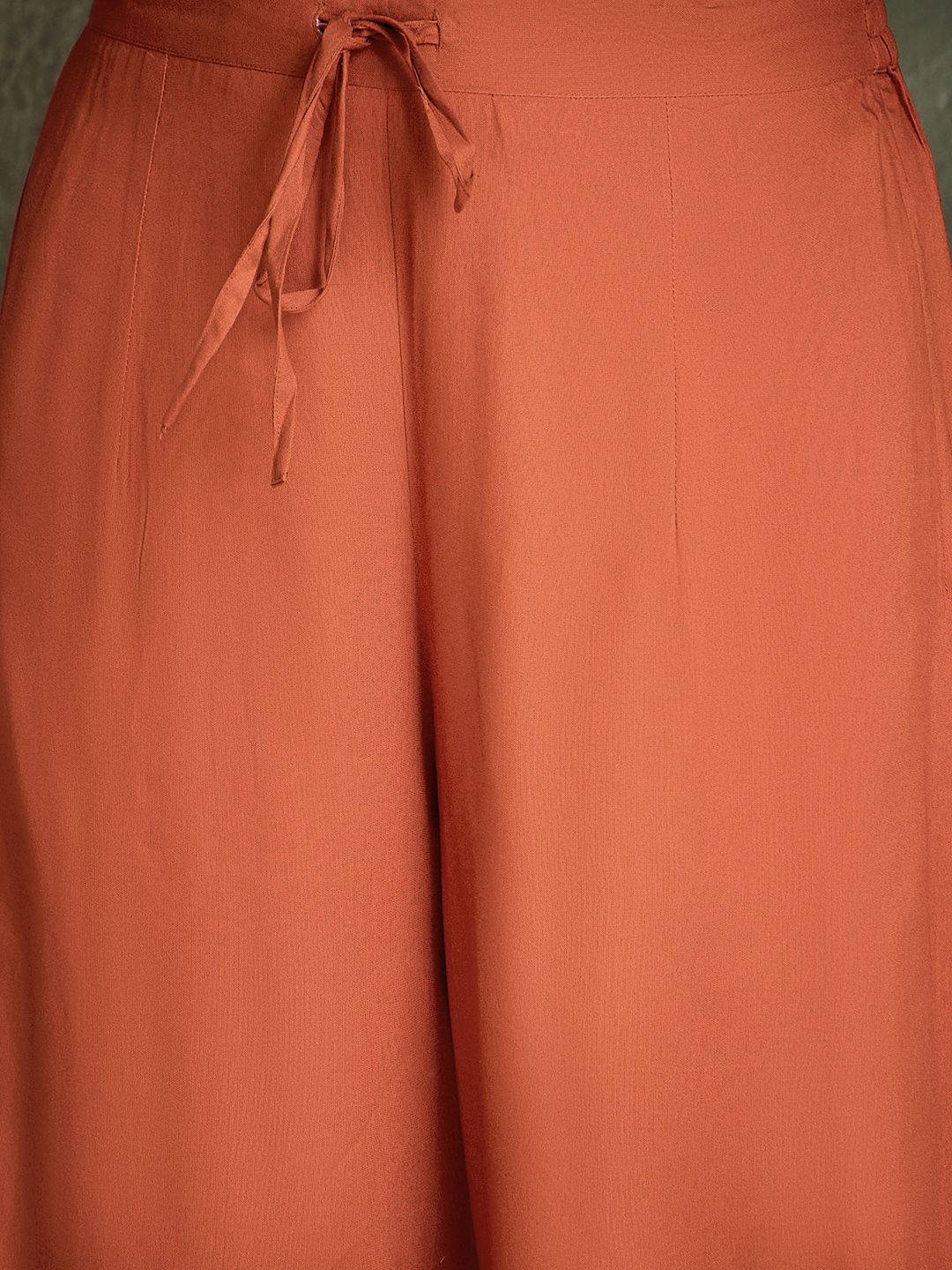 Floral Yoke Design V-Neck Thread Work A-Line Kurta With Palazzos