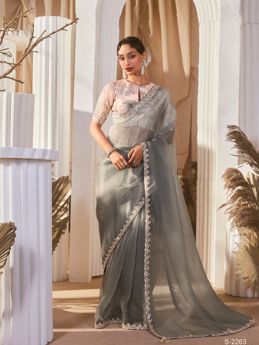 Dhiyona KM Women Grey Saree: Effortless Elegance For Every Occasion