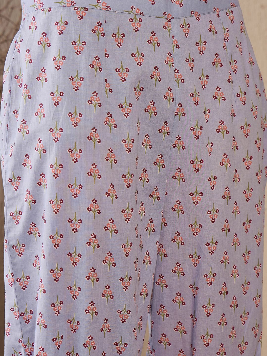 Dhiyona IE Women Floral Printed Regular Thread Work Pure Cotton Kurta with Salwar & With Dupatta