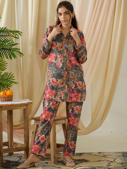 Dhiyona IE Printed Shirt & Trousers