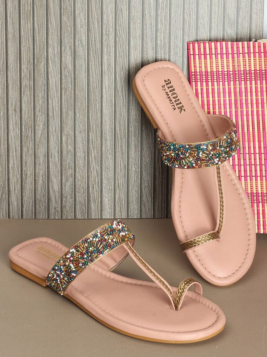 Dhiyona AK Embellished One Toe Flats