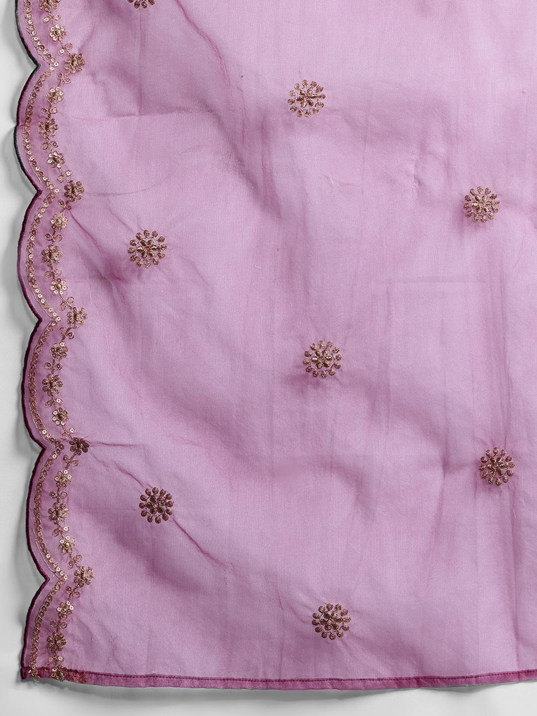 Dhiyona IE Plus Size Ethnic Motifs Embroidered Sequinned Kurta with Trousers & With Dupatta
