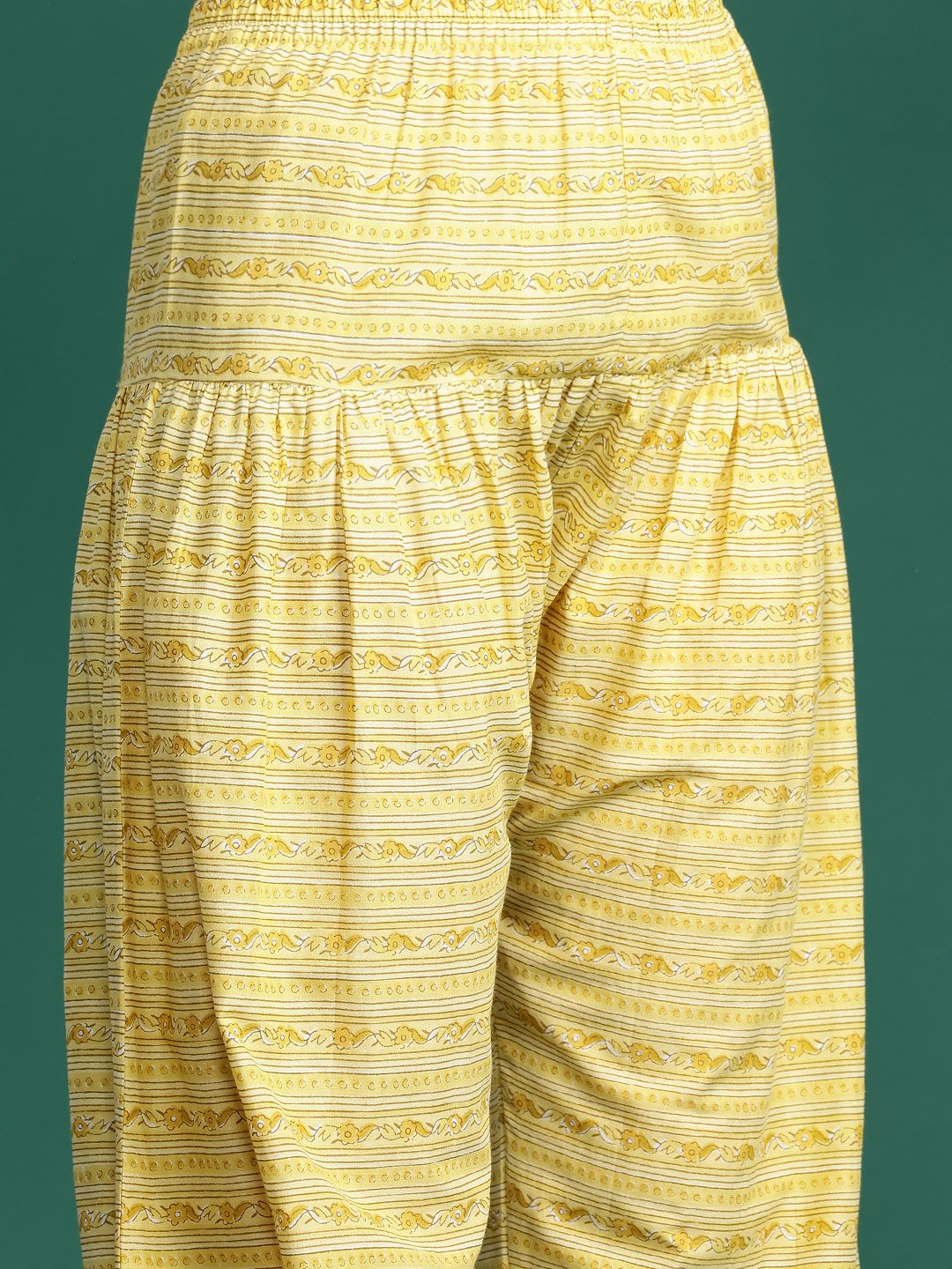 Ethnic Motifs Printed Pure Cotton Kurta with Salwar & With Dupatta