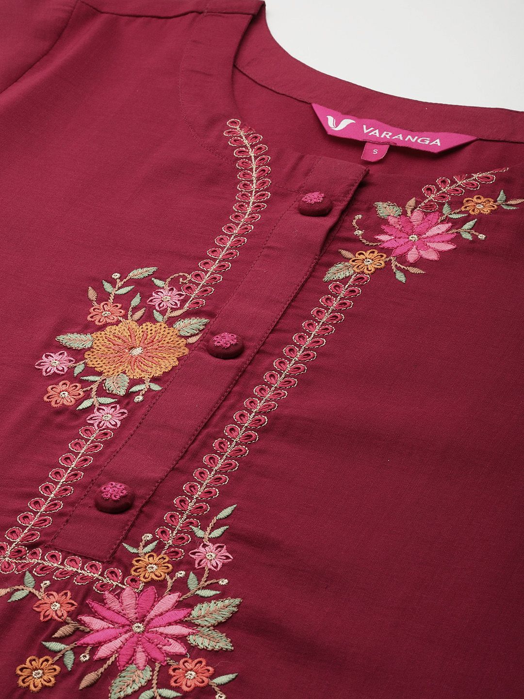 Dhiyona VA Women's Embroidered Kurta with Trousers & Dupatta