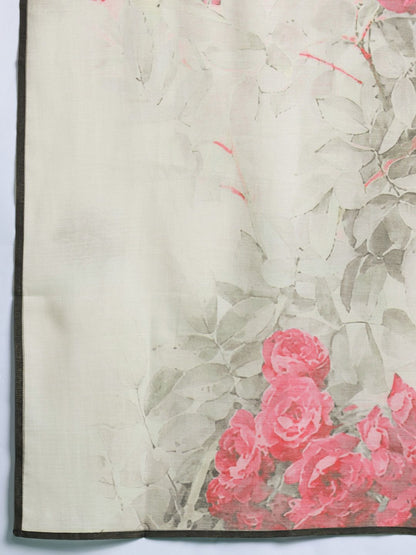 Dhiyona IE Floral Printed Regular Kurta with Trousers & Dupatta