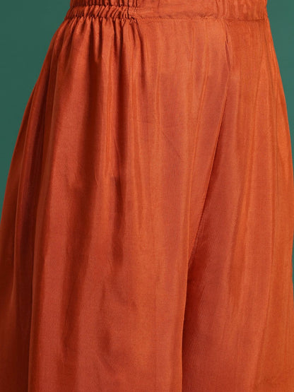 Ethnic Motifs Embroidered Sequinned Kurta with Trousers & With Dupatta