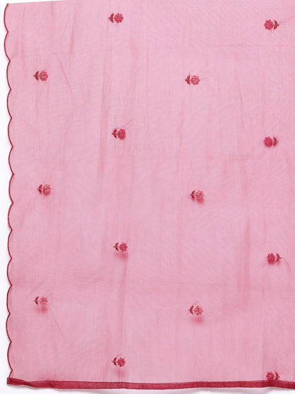 Dhiyona VA Women's Embroidered Kurta with Trousers & Dupatta