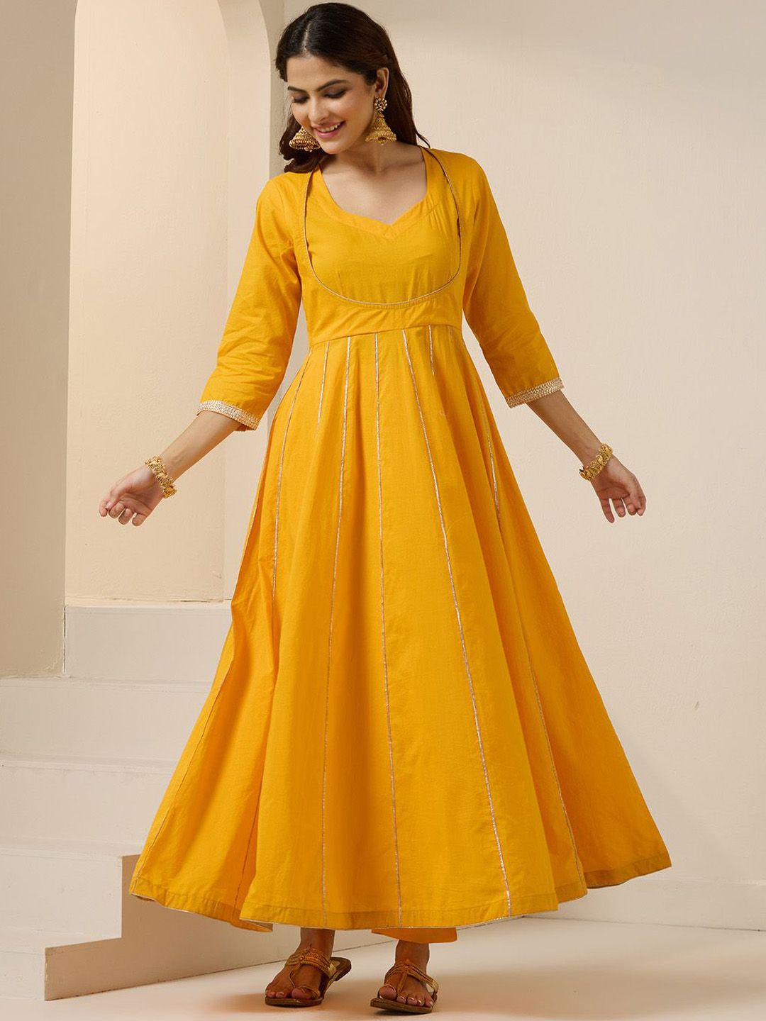 Dhiyona IS Women's Women Printed Regular Kurta with Trousers & With Dupatta