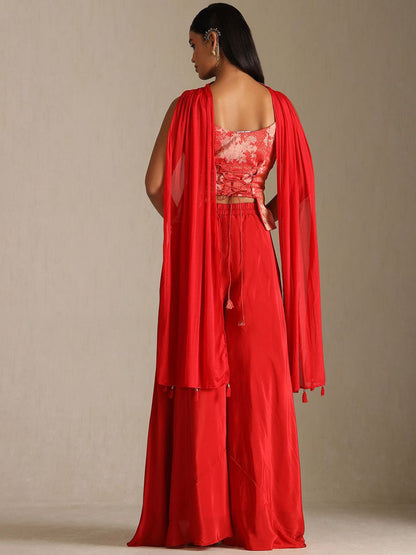 Dhiyona SO Women's Women Embroidered Regular Kurta, Palazzos With Dupatta