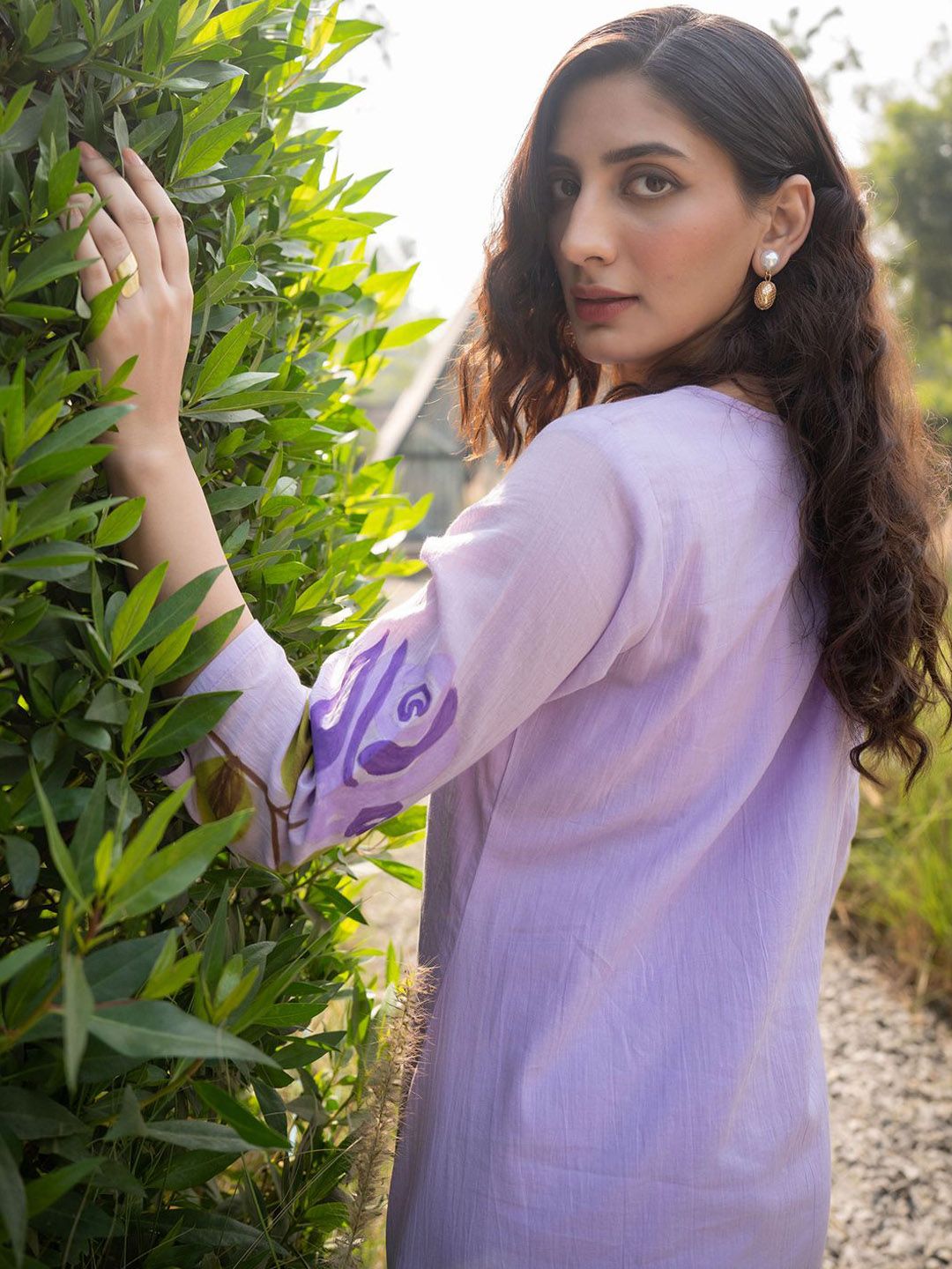 Women Printed Pure Cotton A-Line Kurta with Trouser