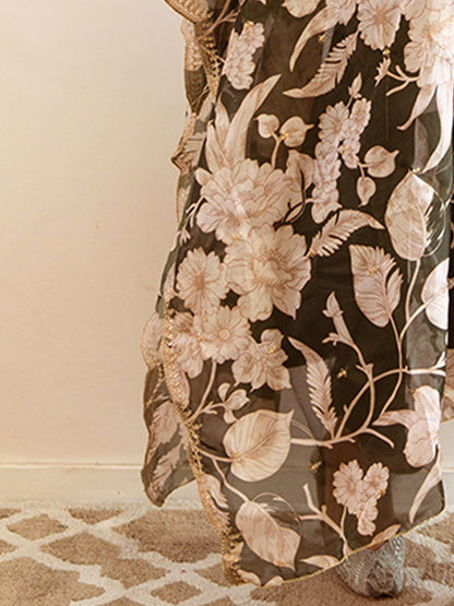 Dhiyona IE Ethnic Motifs Embroidered Regular Thread Work Kurta with Salwar & With Dupatta