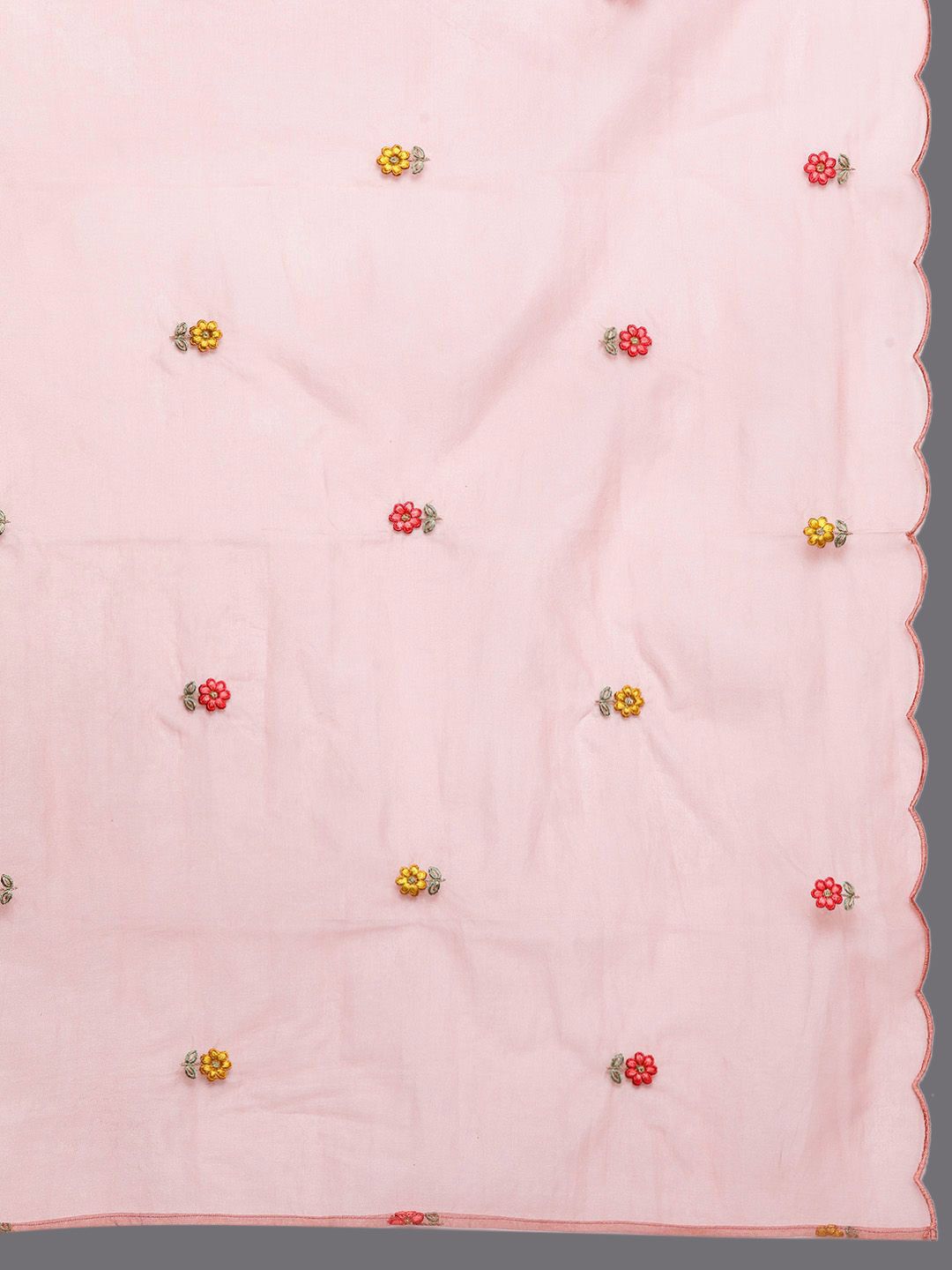 Dhiyona VA Women'sEmbroidered Straight Kurta & Trousers With Dupatta