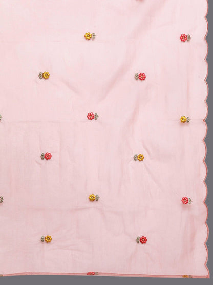 Dhiyona VA Women'sEmbroidered Straight Kurta & Trousers With Dupatta