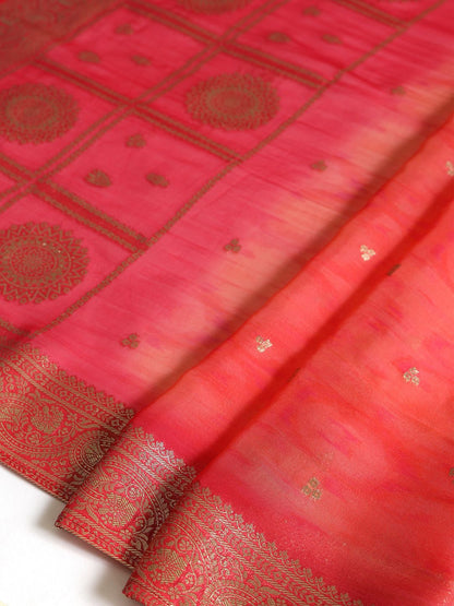 Dhiyona SO Women's Women Floral Woven Design Regular Sequinned Kurta With Trousers & Dupatta