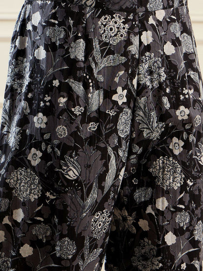 Dhiyona IE Women Floral Printed Regular Pure Cotton Kurta with Trousers