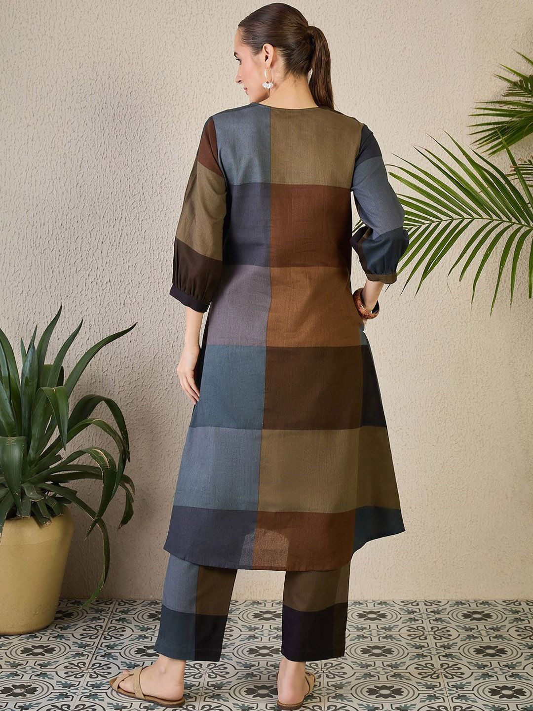 Dhiyona IE Women Printed A-line Kurta & Trousers Co-Ord Set