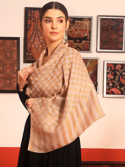 Dhiyona PA Checked Woven Design Shawl