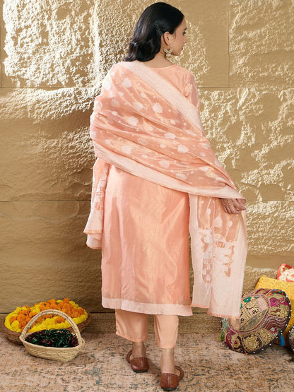 Women Regular Kurta with Trousers & Dupatta