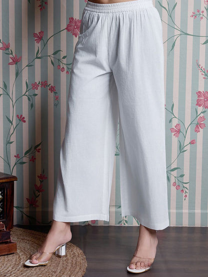 Dhiyona OD  Embroidered Straight Kurta with Palazzos