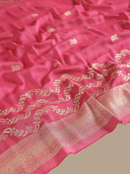 Dhiyona SO Women's Floral Yoke Design Notch Neck Muslin Zari Straight Kurta With Trousers & Dupatta