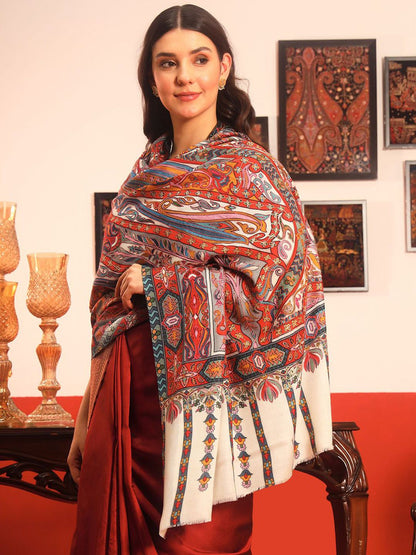 Dhiyona PA Paisley Embroidered Woolen Shawl