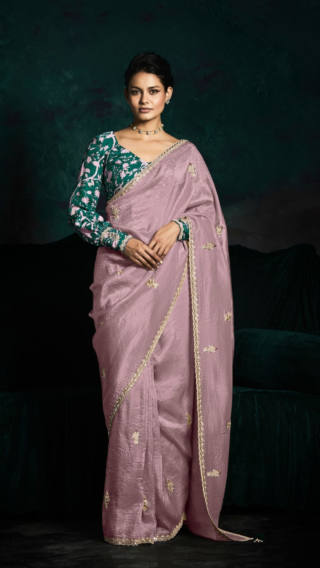 Dhiyona KM Women Rose Designer Organza Saree: Effortless Elegance For Every Occasion