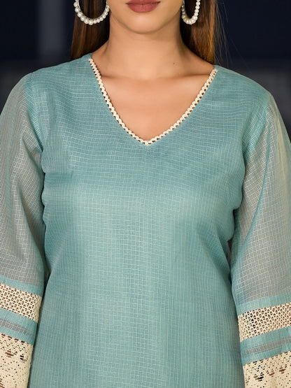 Dhiyona VA Women'sRegular Kurta with Trousers & Dupatta