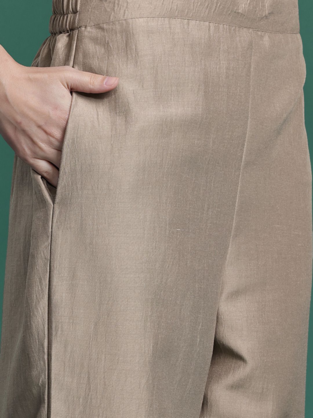 Ethnic Motifs Embroidered Kurta with Trousers & Dupatta