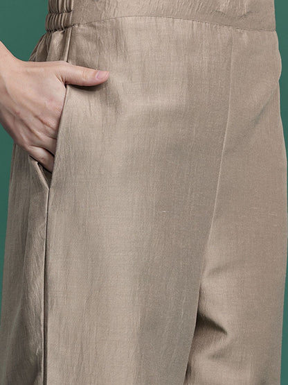 Ethnic Motifs Embroidered Kurta with Trousers & Dupatta