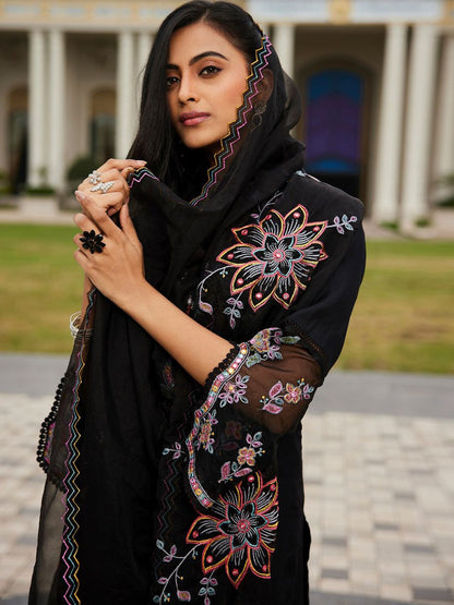 Women Ethnic Motifs Embroidered Regular Mirror Work Kurta with Trousers & With Dupatta