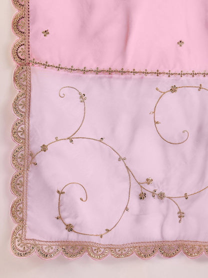 Dhiyona IE Women Ethnic Motifs Embroidered Regular Kurta with Trousers & With Dupatta