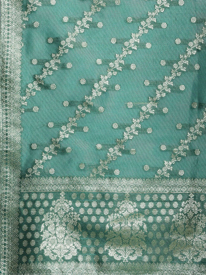 Dhiyona IE Ethnic Motifs Pure Silk Kurta with Trousers & With Dupatta