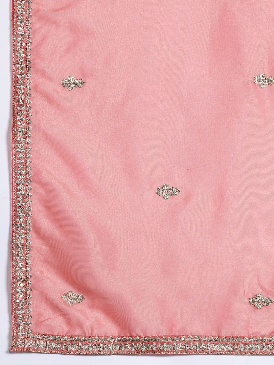 Ethnic Motifs Embroidered Sequinned Kurta with Palazzos & With Dupatta