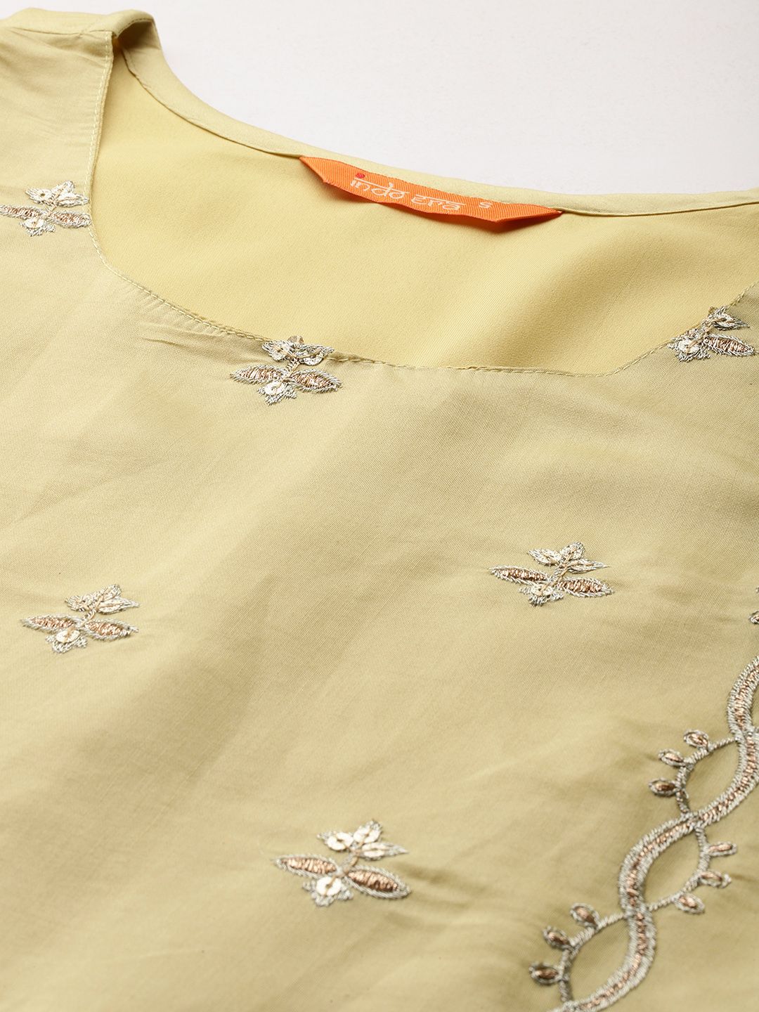 Ethnic Motifs Embroidered Kurta With Trousers & Dupatta